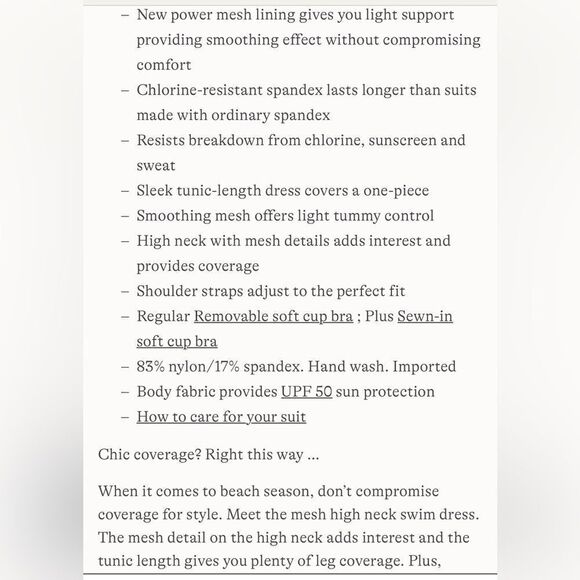 Land's End plus size power mesh one piece swimsuit dress adjustable balsam Var - Picture 6 of 8